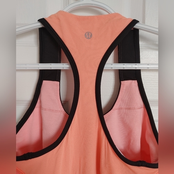 LULULEMON Cardio Kick Tank size 6 coral/orange/black - Picture 8 of 9